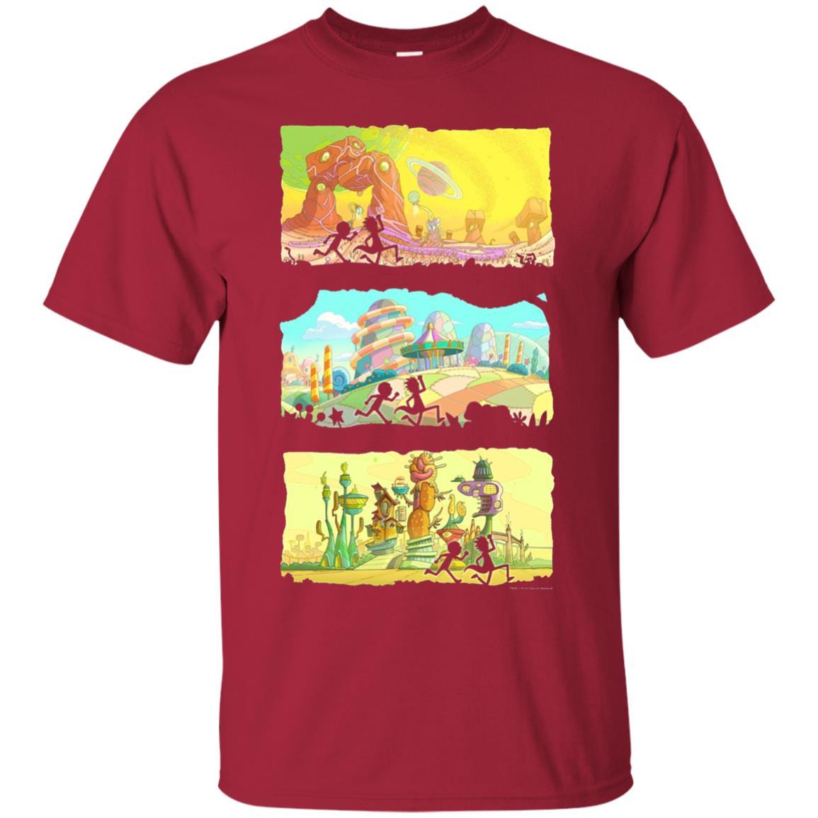 Movie T-Shirt Running Silhouettes On Alien Land Cardinal