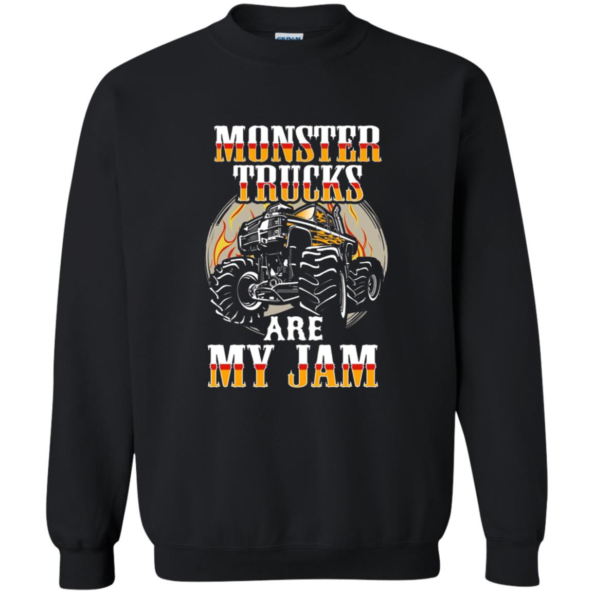 Funny Trucker T-shirt Monster Truck Are My Jam Black