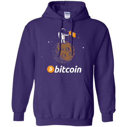 Bitcoin T-shirt Featuring Astronaut Purple