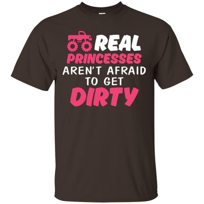 Monster Truck Girl T-shirt Real Princesses Aren’t Afraid To Get Dirty Dark Chocolate