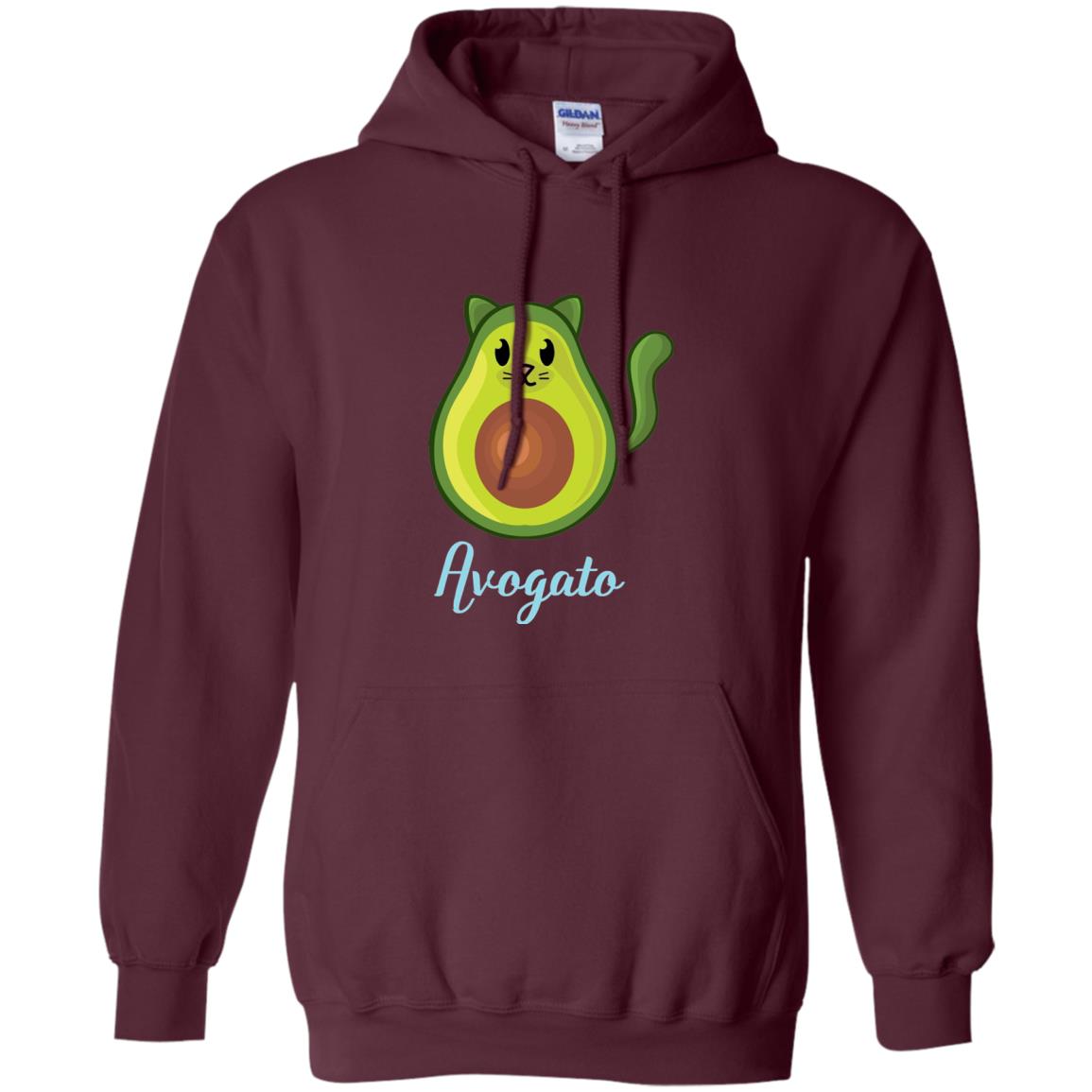 Avogato Avocado Cat Funny Avocato T-shirt Maroon