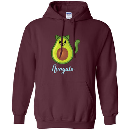 Avogato Avocado Cat Funny Avocato T-shirt Maroon