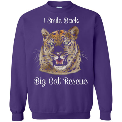 I Smile Back Big Cat Recuse Shirt Purple