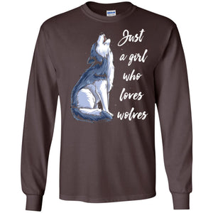 Wolves Lovers T-shirt Just A Girl Who Loves Wolves