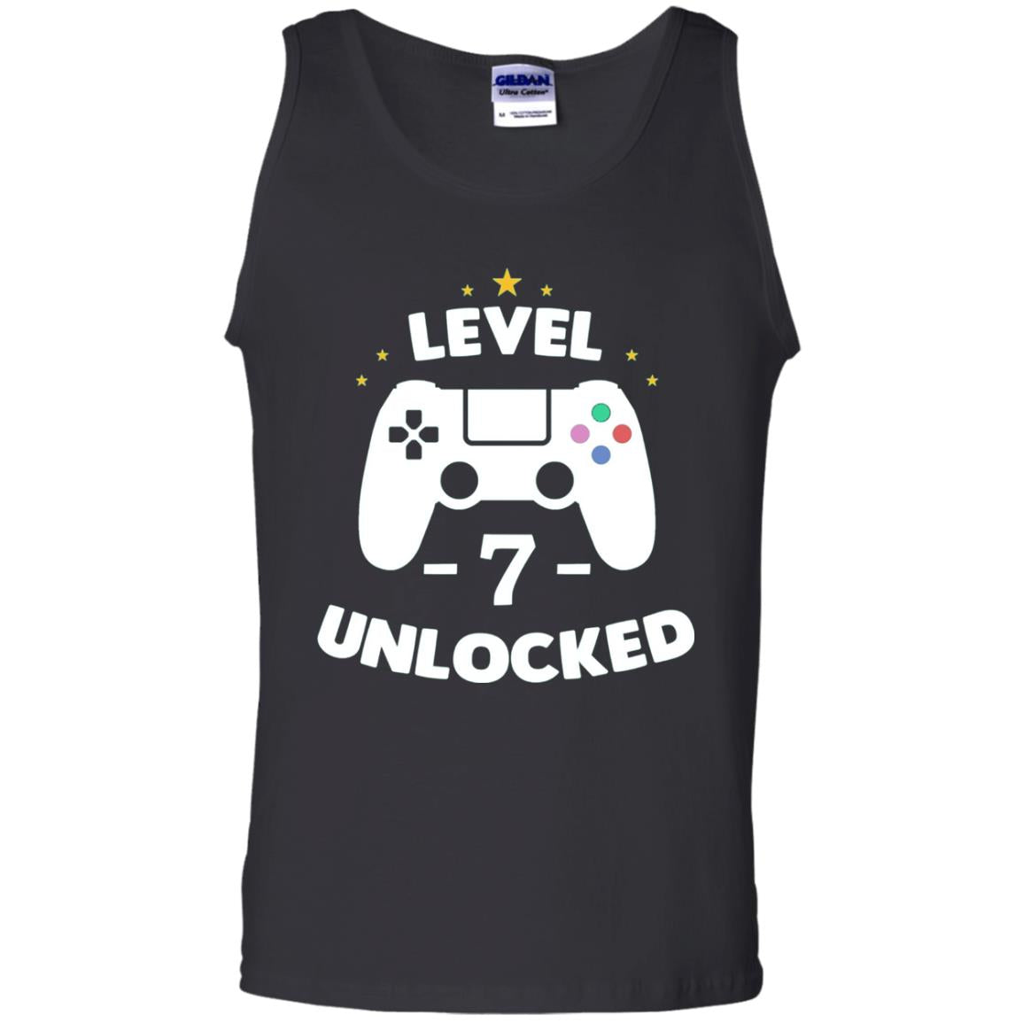 Level 7 Unlocked Gamer T-shirt Black