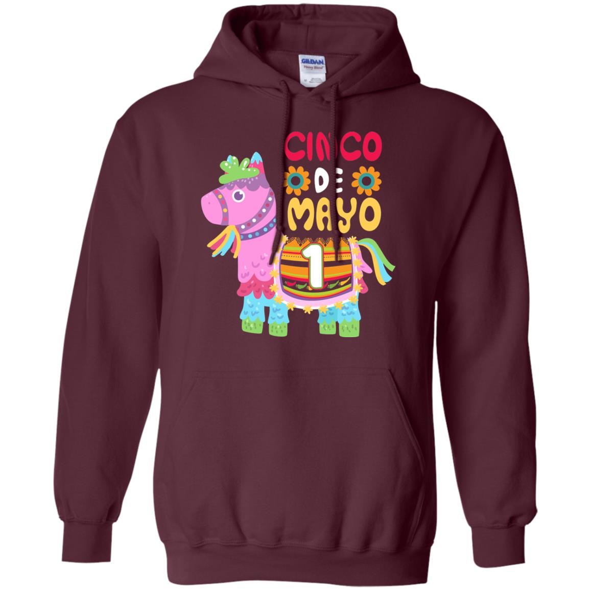 Cinco De Mayo Pinata Jockeys Horse Race 1st Birthday T-shirt Maroon
