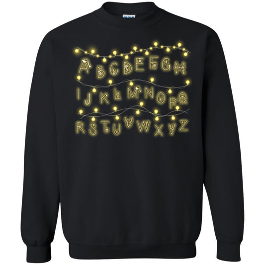 Alphabet Fairy Lights T-shirt Black