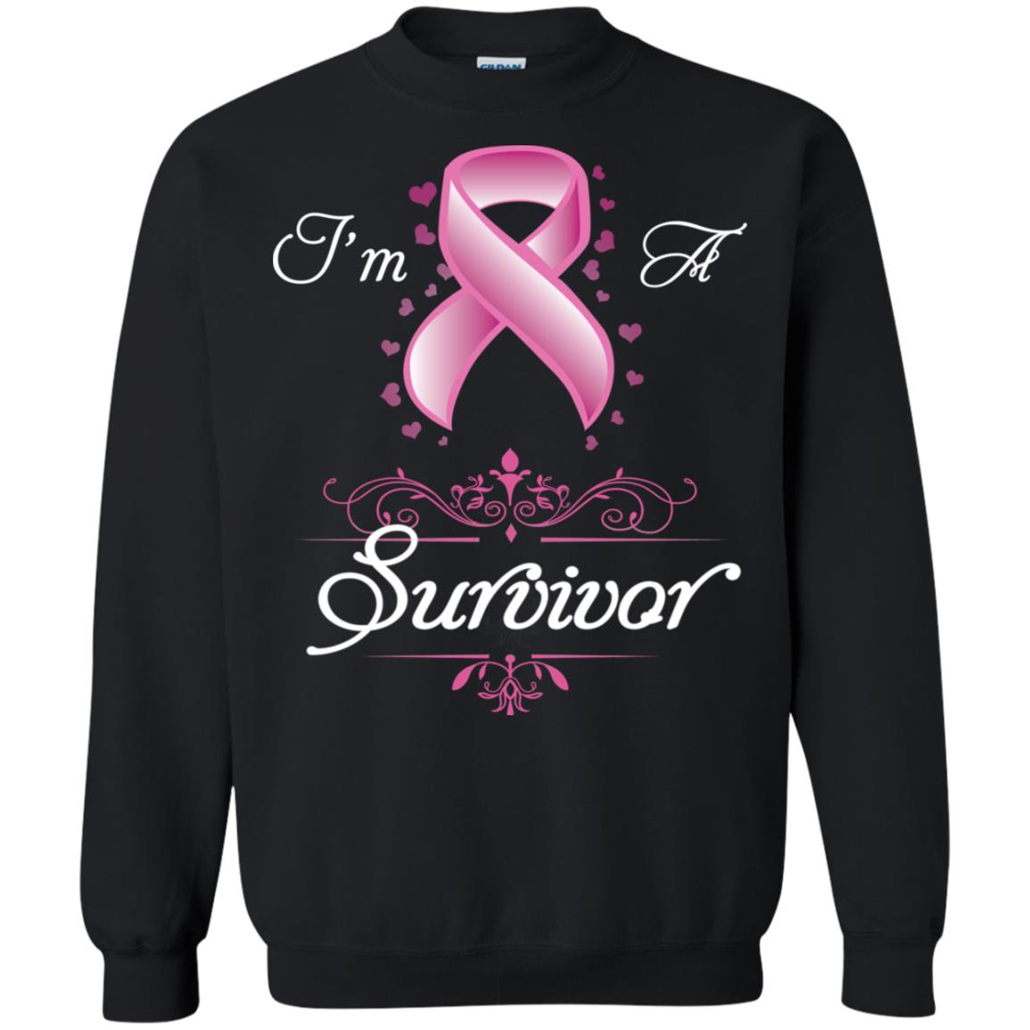 I Am A Survivor Breast Cancer Awareness Shirt Black