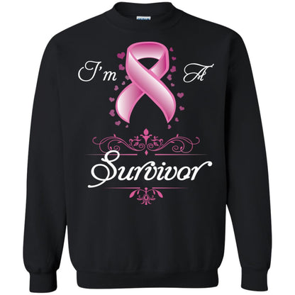 I Am A Survivor Breast Cancer Awareness Shirt Black