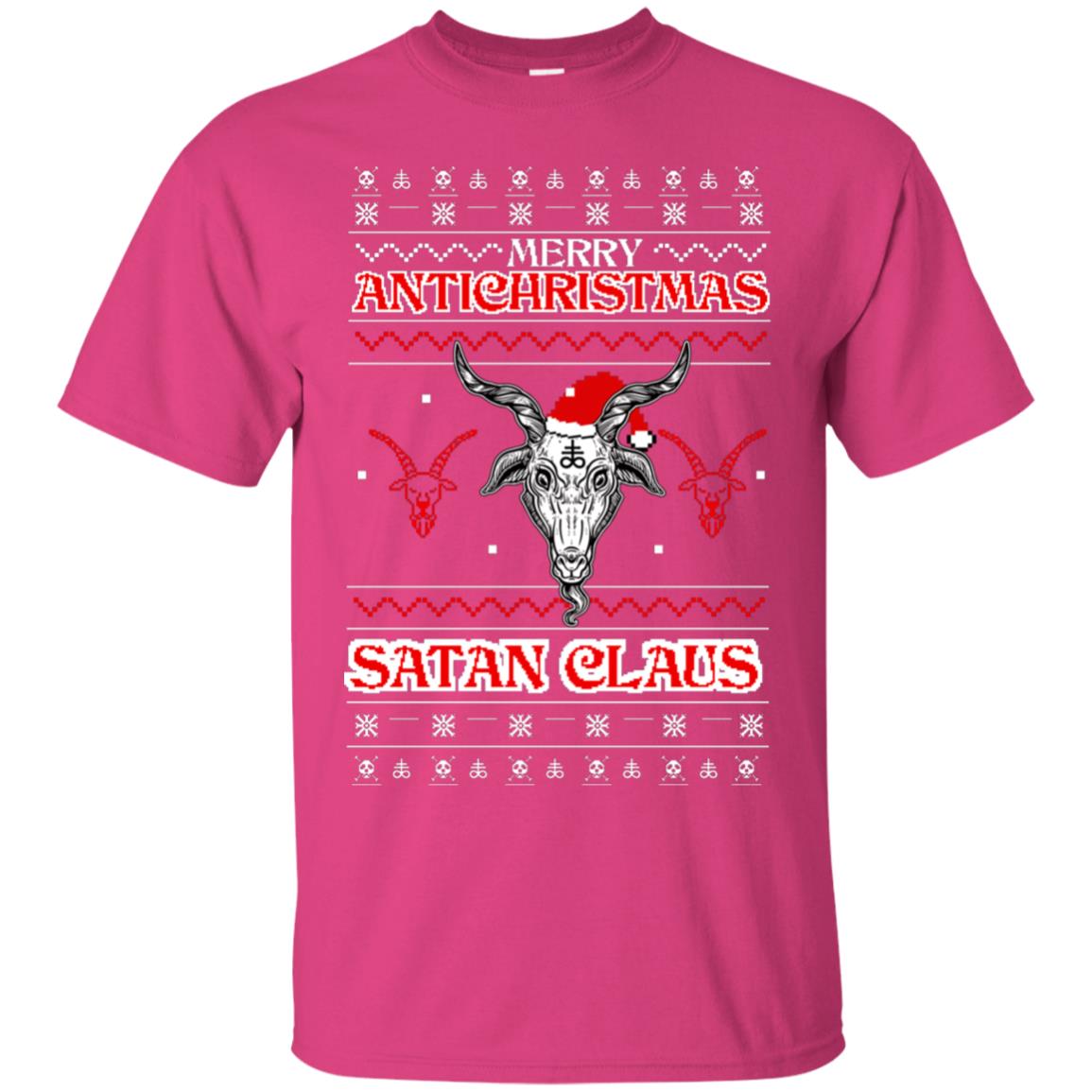 Merry Antichristmas Satan Claus Gift Shirt Heliconia