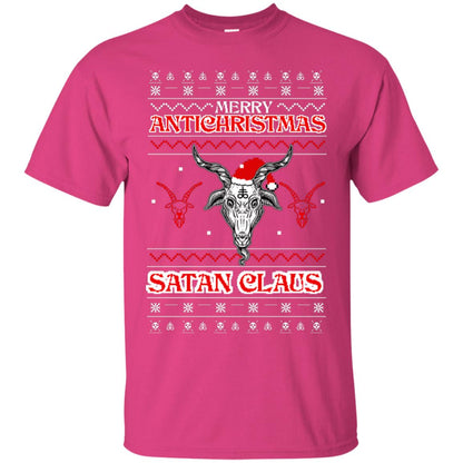 Merry Antichristmas Satan Claus Gift Shirt Heliconia