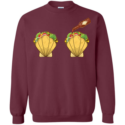 Mermaid Shell T-shirt Taco Bra And Spicy Chili Sauce Maroon