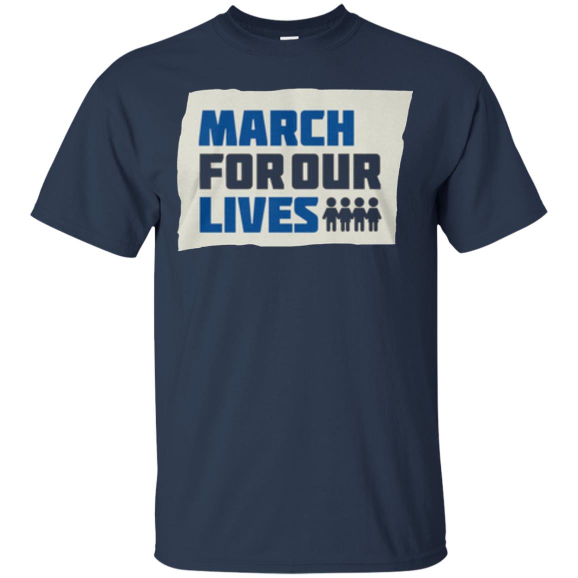 March For Our Lives Anti Gun T-shirt Navy