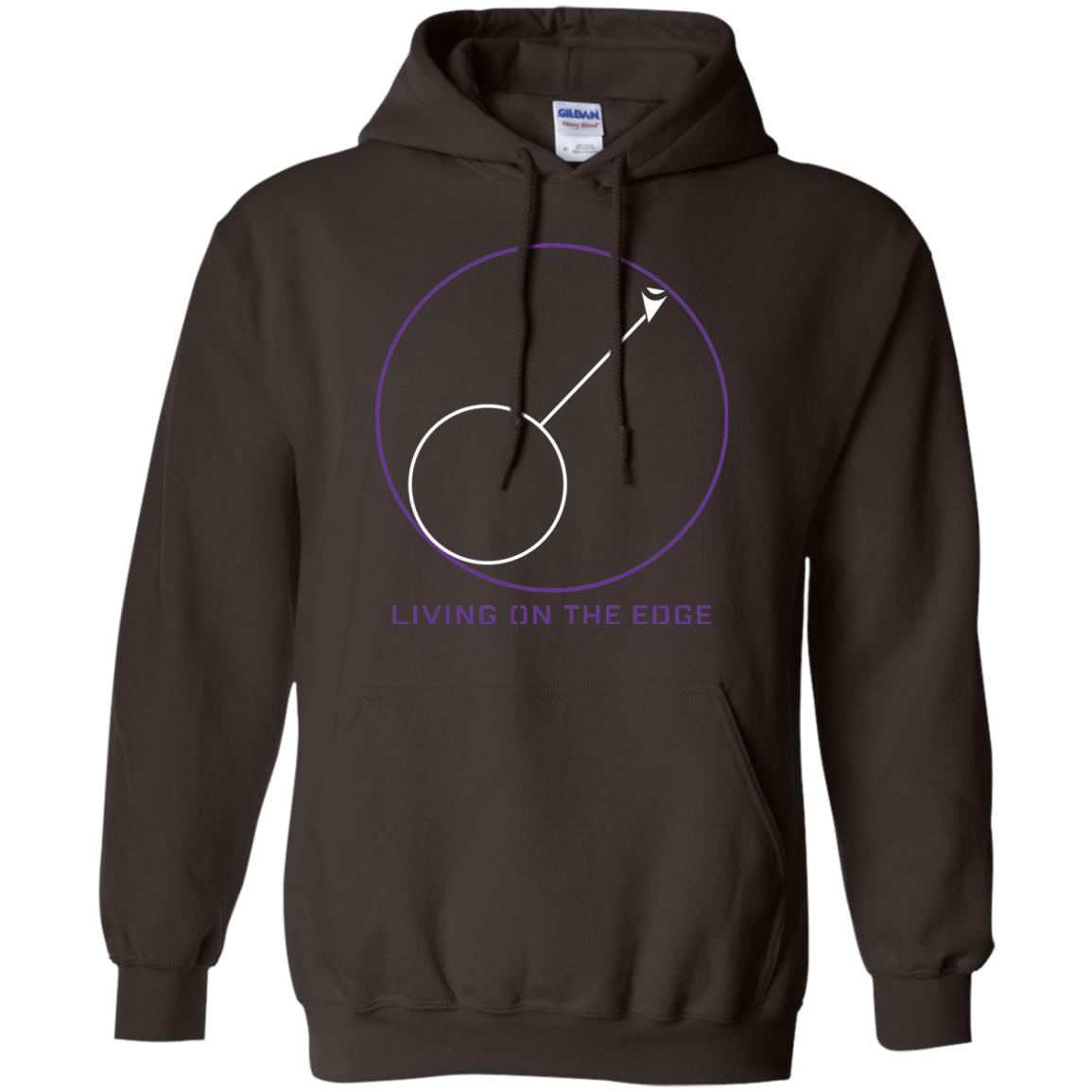 Gamer T-shirt Living On The Edge Run From The Storm Dark Chocolate
