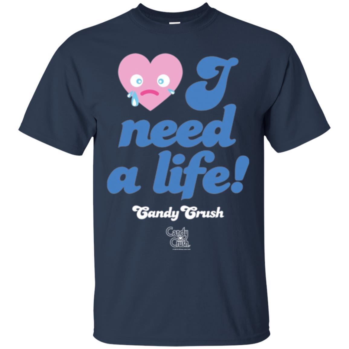 Gamer T-shirt I Need A Life T-shirt Navy