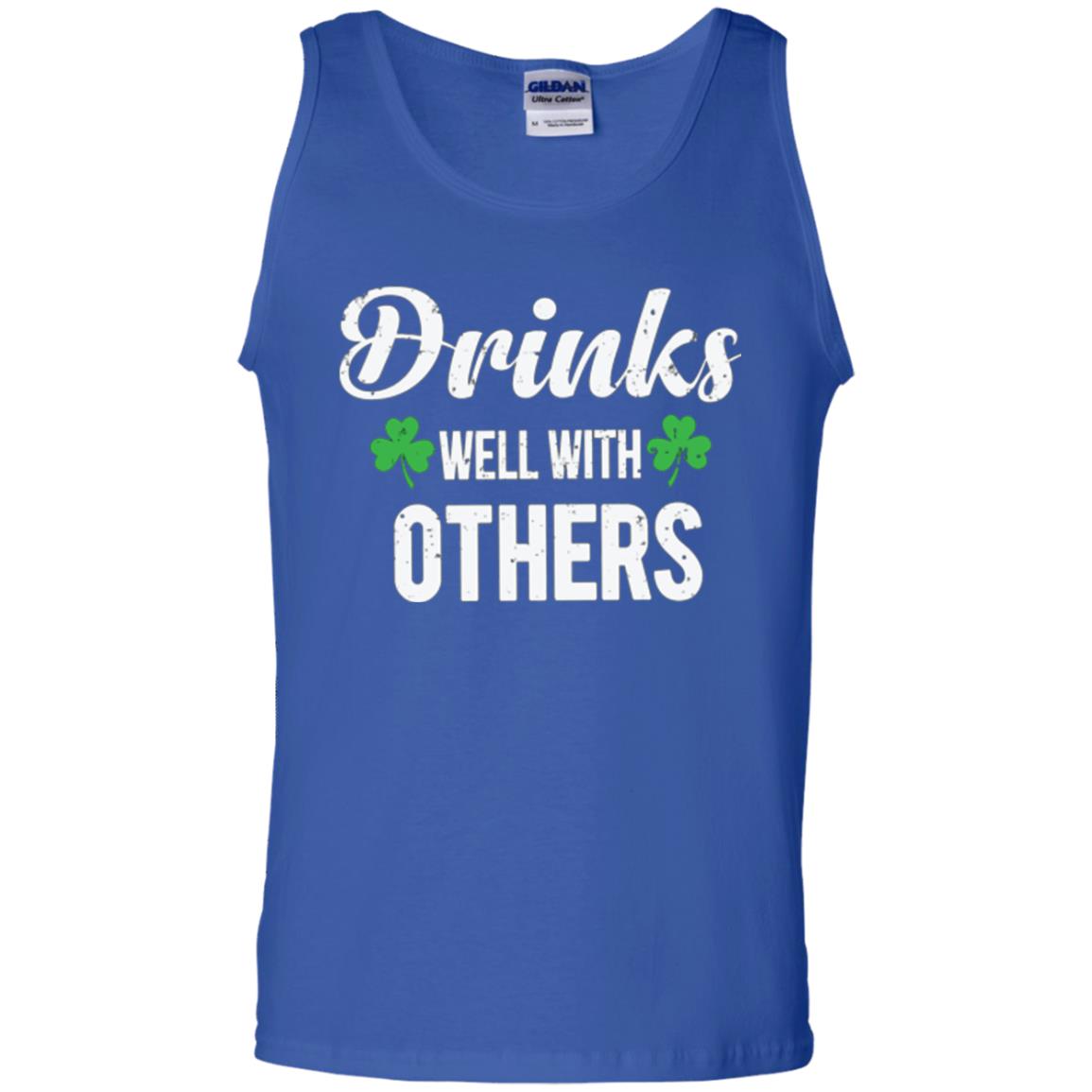 Drinks Well With Others St. Patrick_s Day T-shirt Royal
