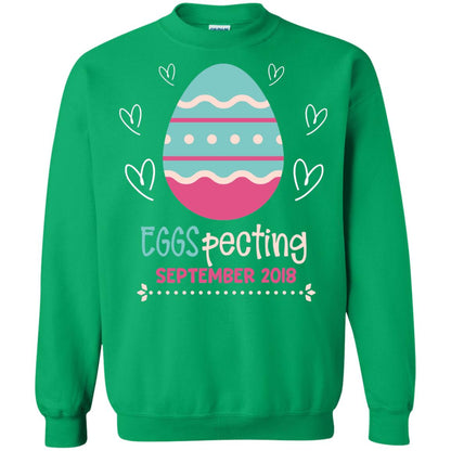 Easter Pregnancy Announcement Shirt Eggspecting September 2018 Irish Green