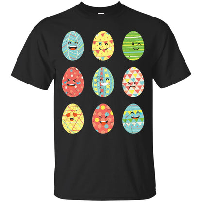 Happy Egg Emoji Easter Sunday Egg Hunt T-shirt Black