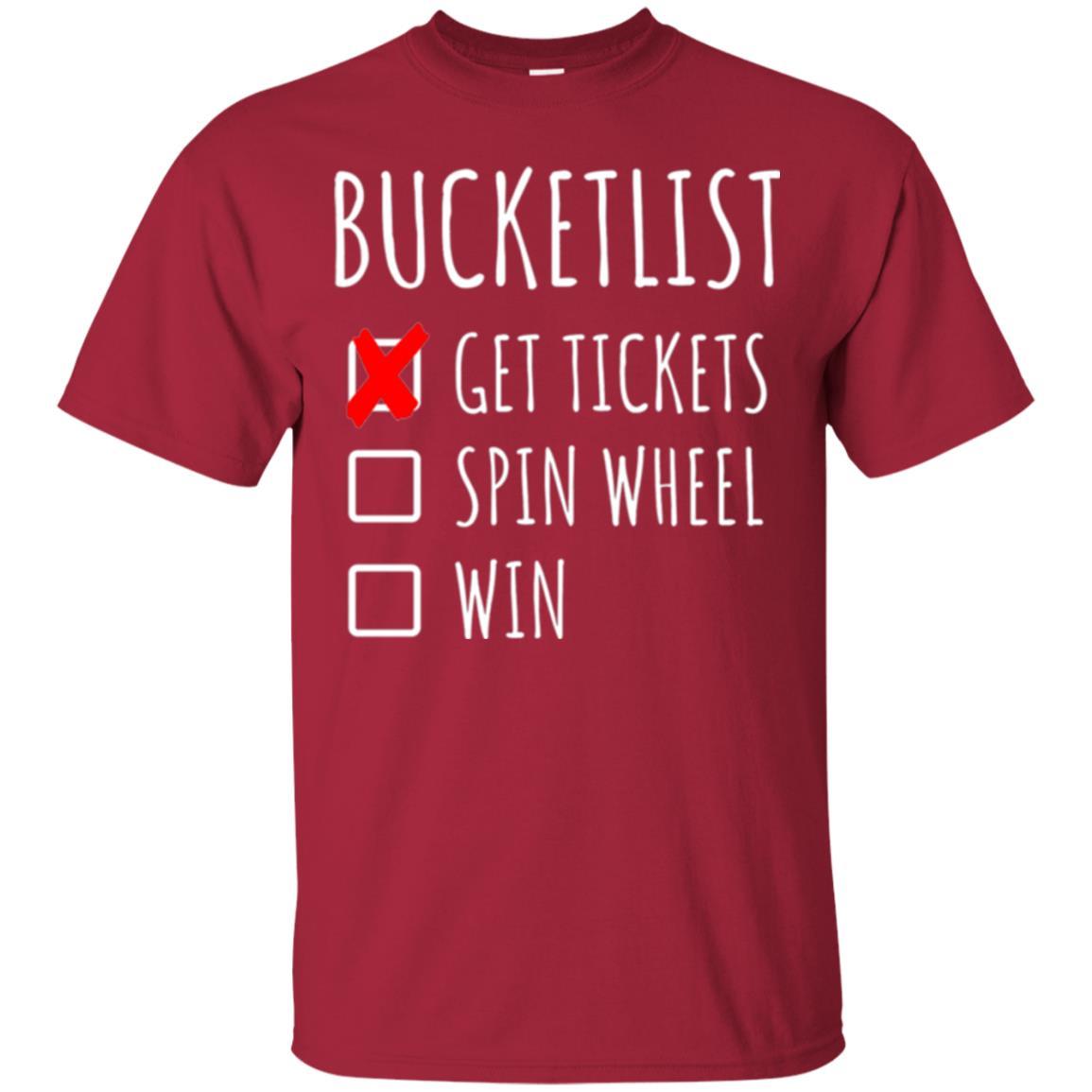 Game Show T-shirt Bucket List Spin Wheel Win Cardinal