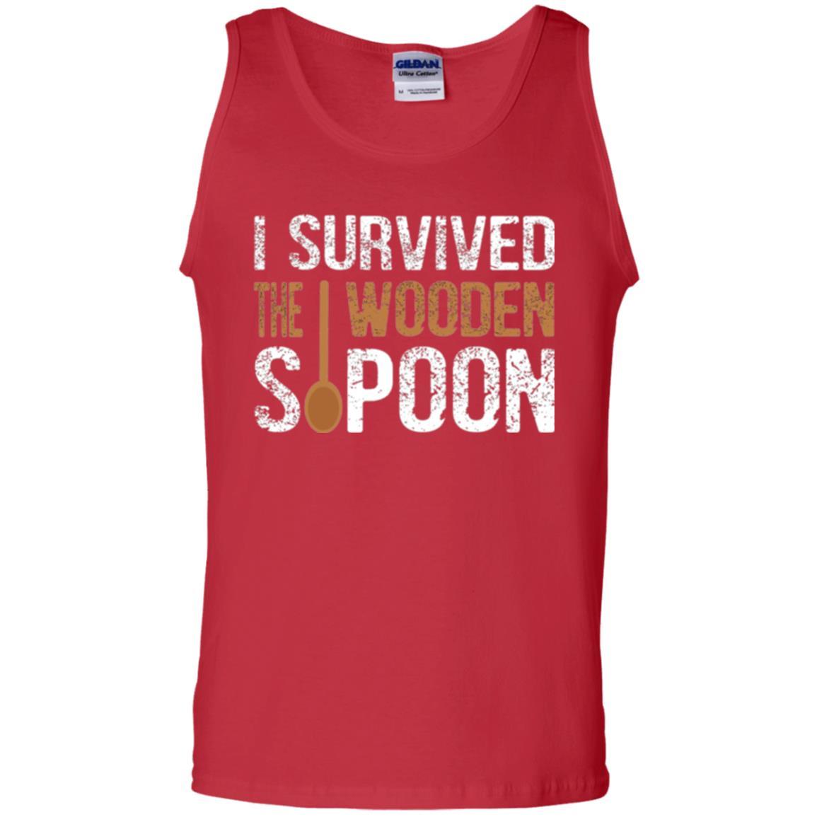 Spoon T-shirt I Survived The Wooden Spoon Red