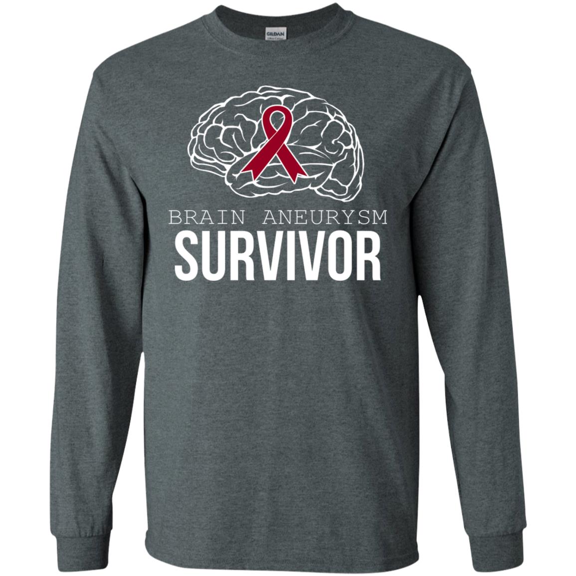 Brain Aneurysm Survivor T-shirt Dark Heather