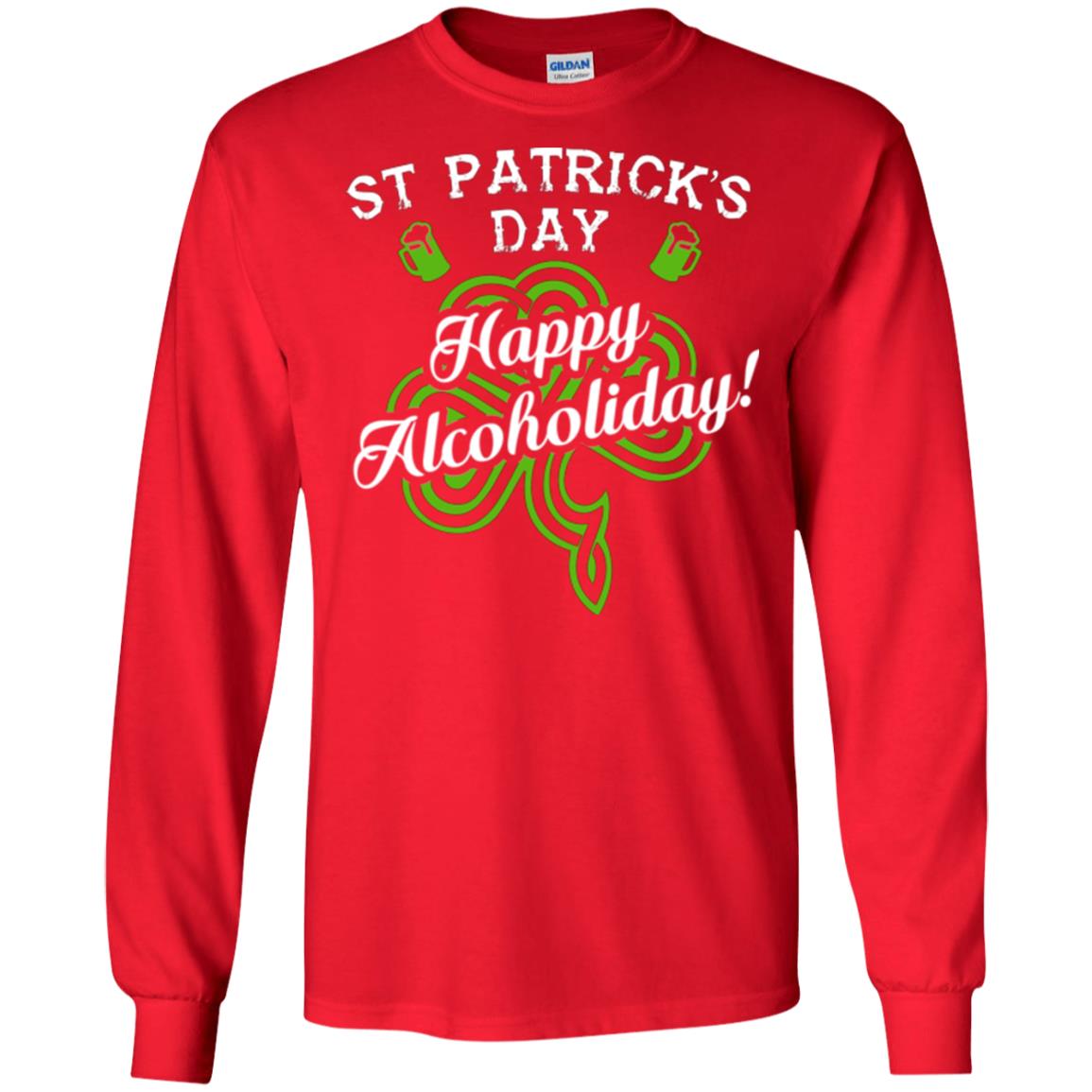St. Patrick's Day T-shirt Happy Alcoholiday Red