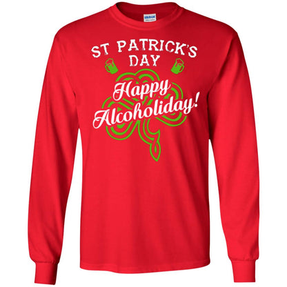 St. Patrick's Day T-shirt Happy Alcoholiday Red