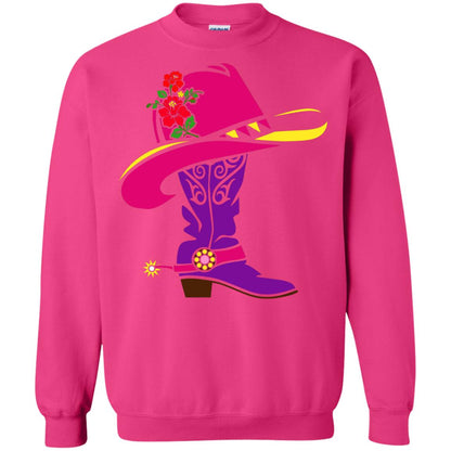 Cowgirl Boots With Hat T-shirt Heliconia