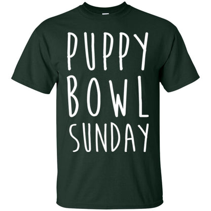 Football Dog Lover T-shirt Puppy Bowl Sunday T-shirt Forest Green