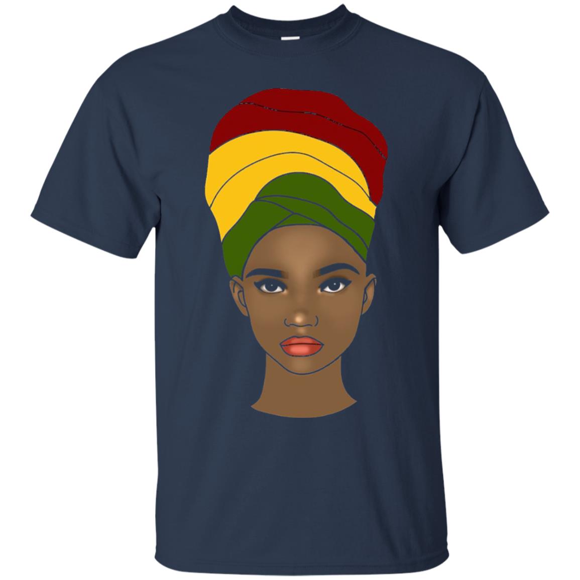 Melanin Rocks African Queen Melanin T-shirt Navy
