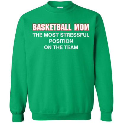 Basketball Lover T-shirt The Most Stressful Position Position On The Team Irish Green