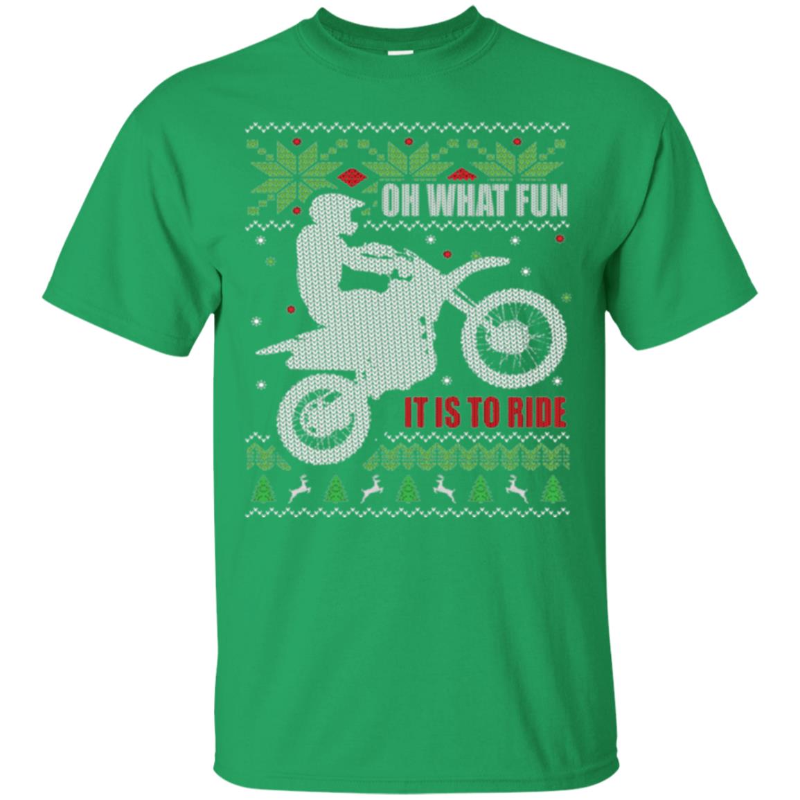 Motorbike T-shirt Oh What Fun It Is To Ride Irish Green