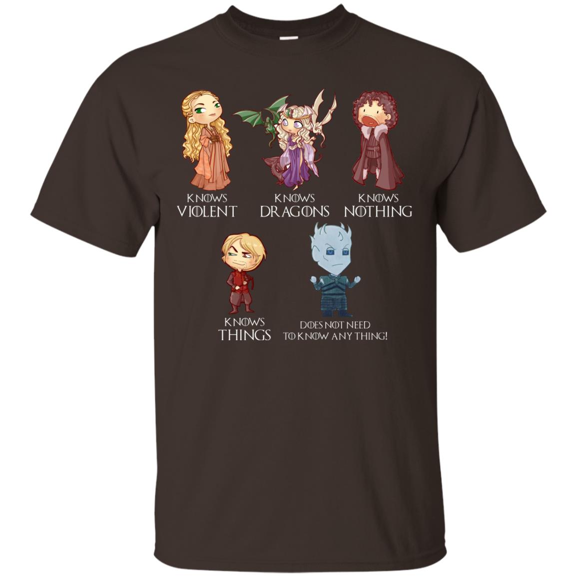 Know Something Game Of Thrones Fan T-shirt Dark Chocolate