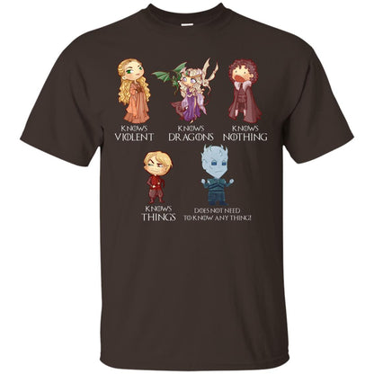 Know Something Game Of Thrones Fan T-shirt Dark Chocolate
