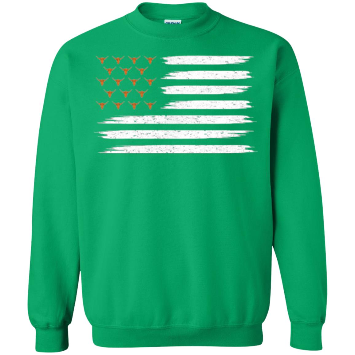 Vintage Texas United Longhorn Flag T-shirt Irish Green