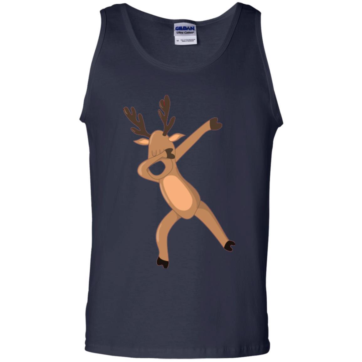 Christmas T-shirt Dabbing Reindeer Navy
