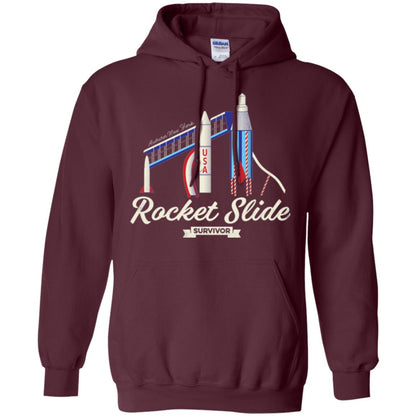 I Survived The Rocket Slide T-shirt Maroon