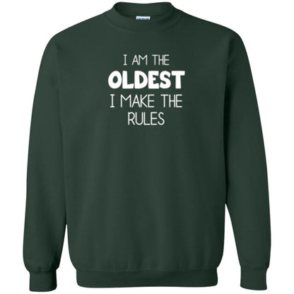 Family T-shirt I'm The Oldest I Make The Rules Forest Green