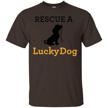 Lucky Dog Rescue A Lucky Dog T-shirt Dark Chocolate