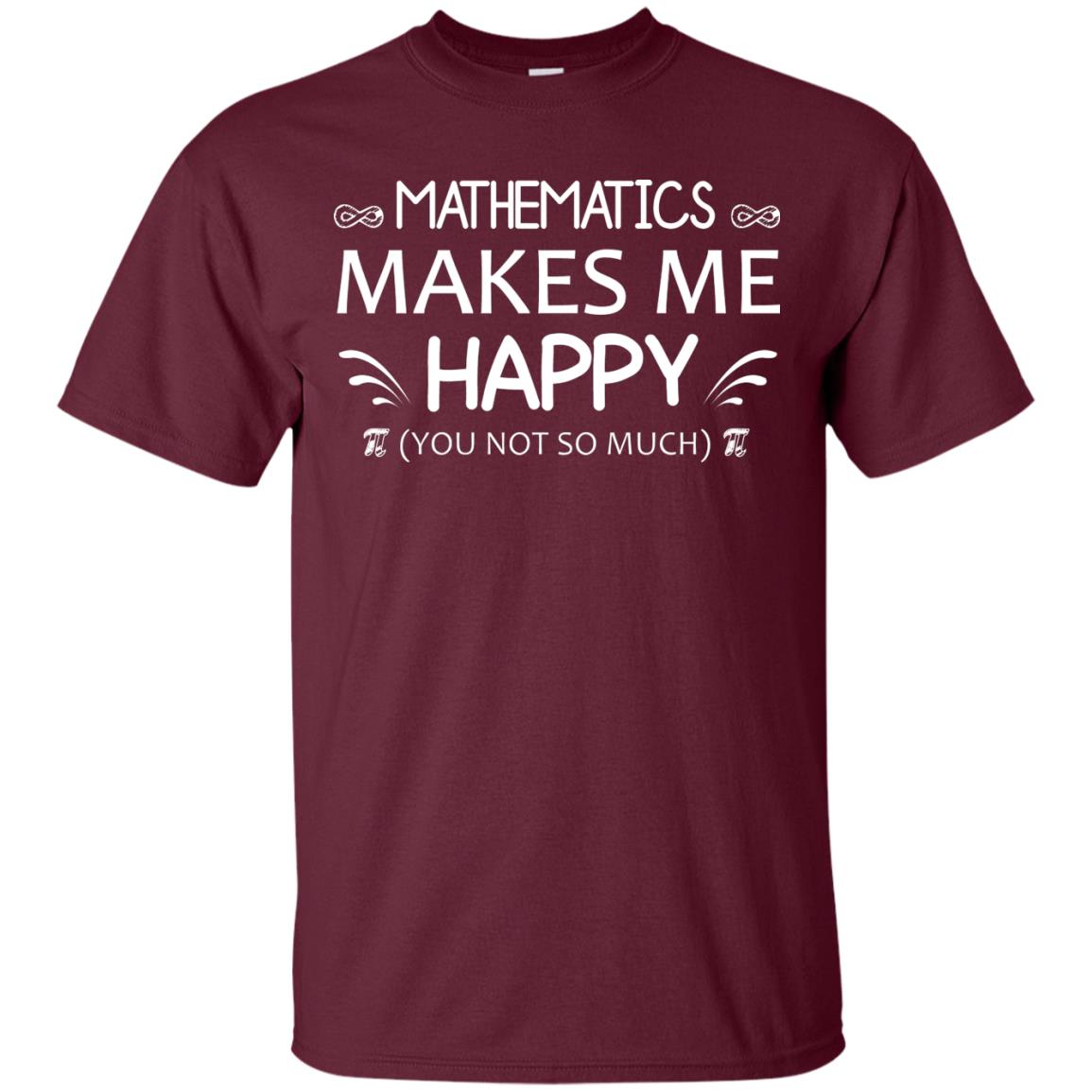 Mathematics Makes Me Happy You Not So Much Math Lovers Shirt Maroon