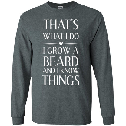 Beard T-shirt That_s What I Do I Grow A Beard Dark Heather