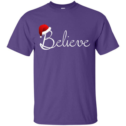 Believe Best Santa Christmas T-shirt Purple