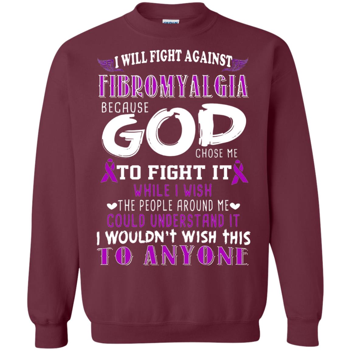 Fibromyalgia Awareness Shirt I Will Fight Against Fibromyalgia Maroon