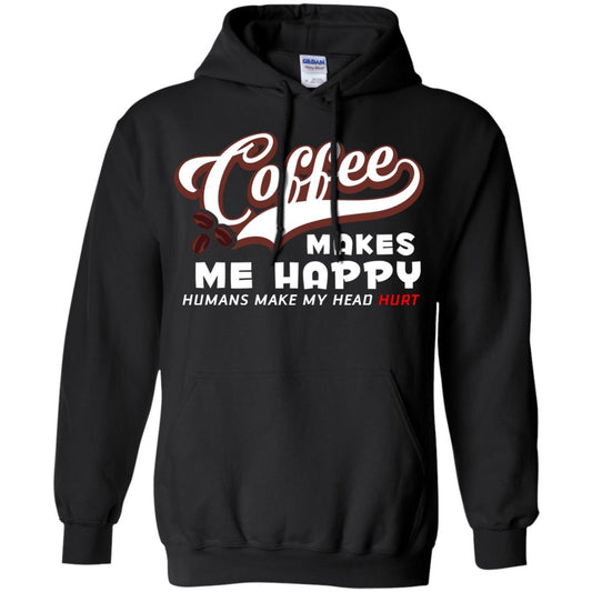 Coffee Makes Me Happy Coffee Lover T-shirt Black