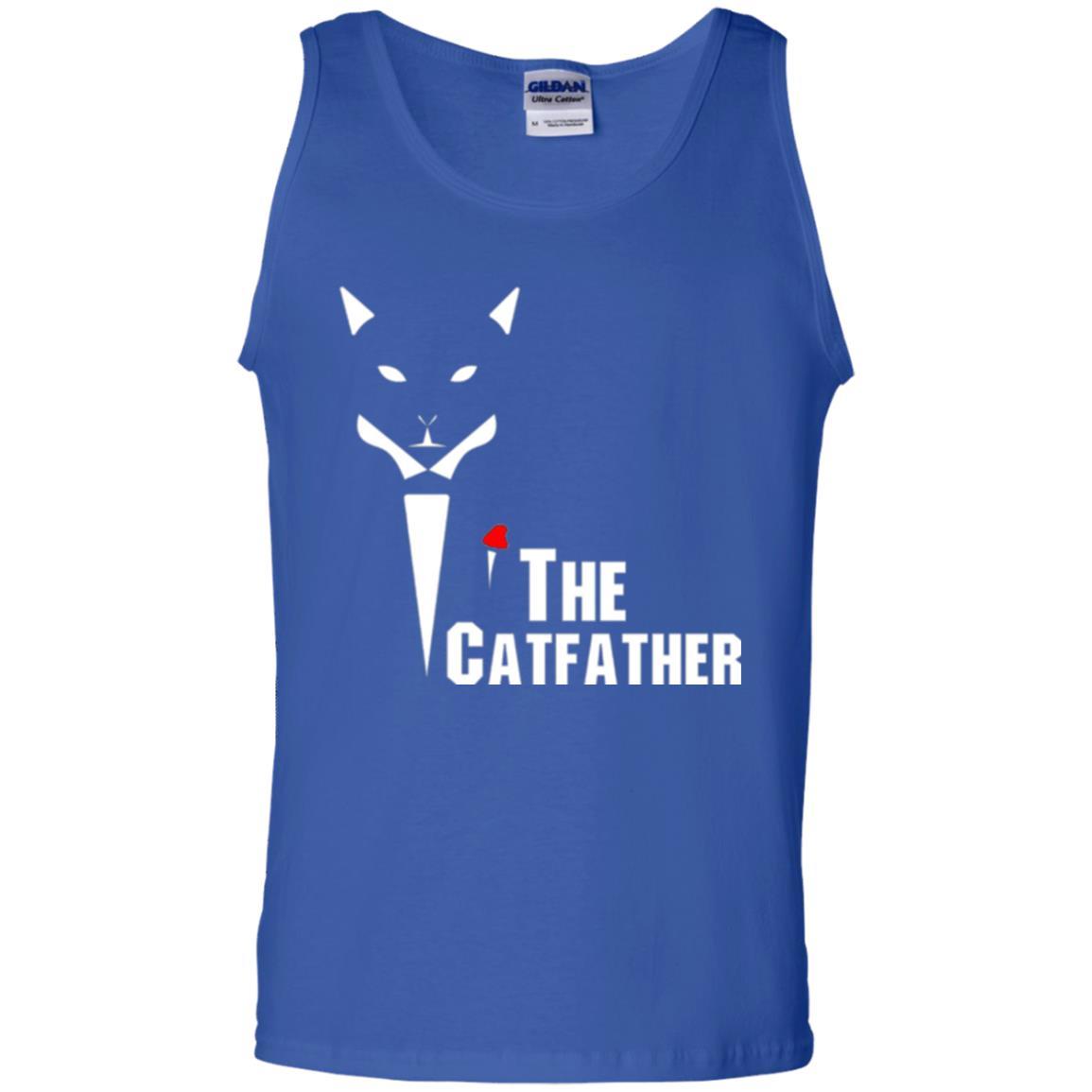 Cat Dad Lover T-shirt The Catfather T-shirt Royal