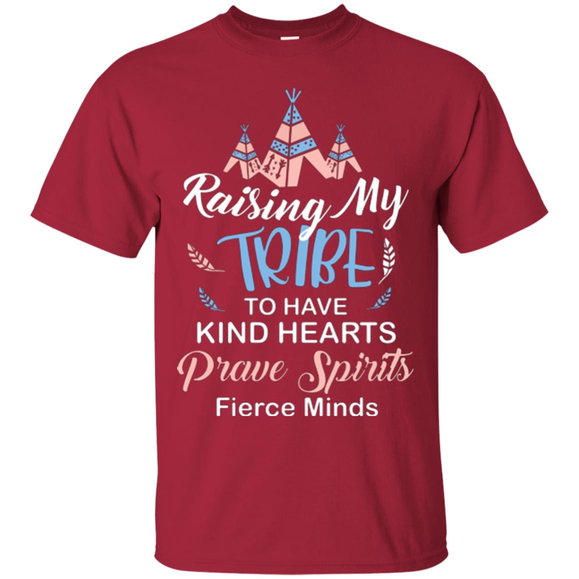 Mommy T-shirt Raising My Tribe To Have Kind Hearts Cardinal