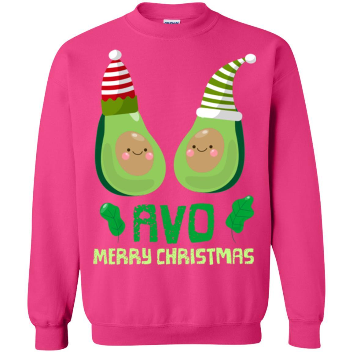 Avocado Merry Christmas T-shirt Heliconia