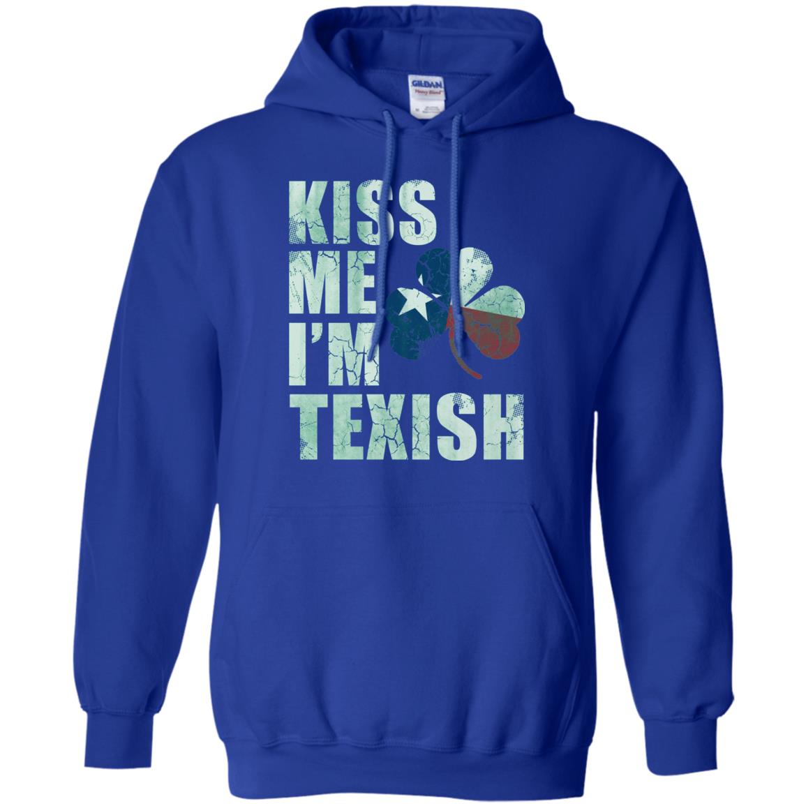Kiss Me I_m Texish St. Patrick_s Day T-shirt Royal
