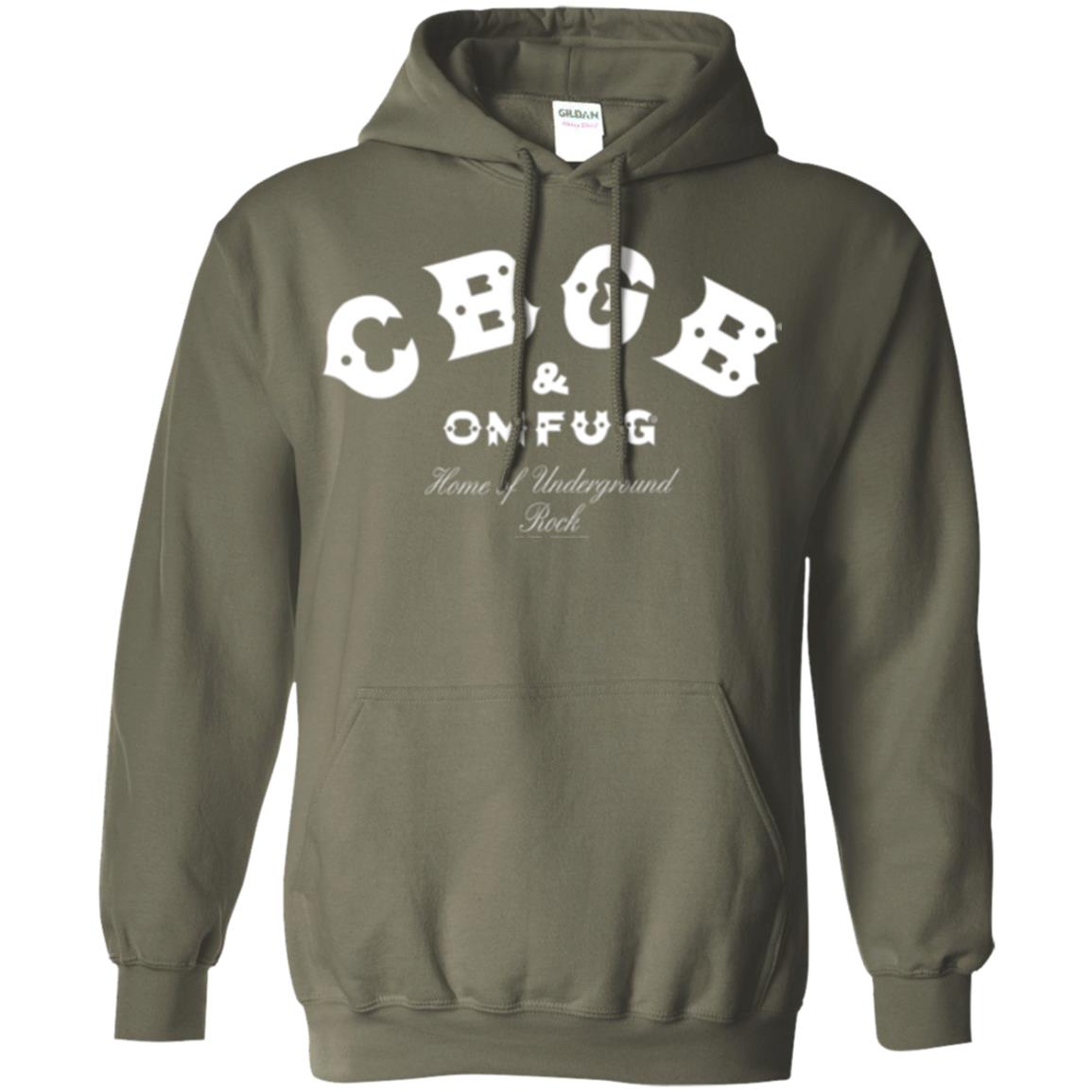 Music T-shirt Cbgb And Omfug Home Of Underground Rock Military Green