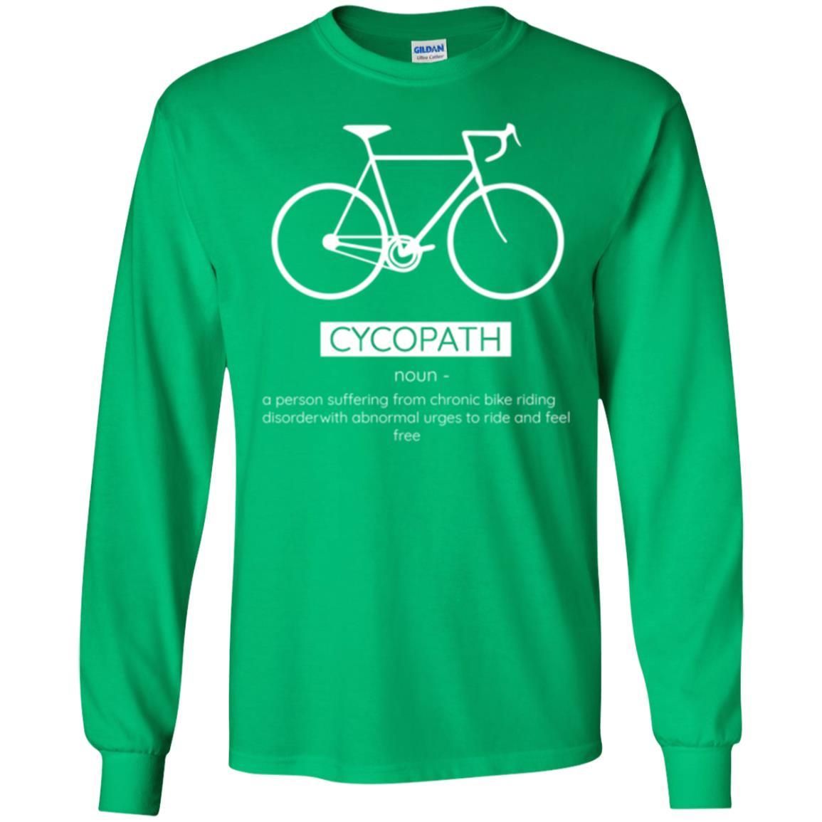 Biker T-shirt Cycopath Definition T-shirt Irish Green